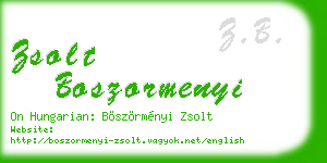 zsolt boszormenyi business card